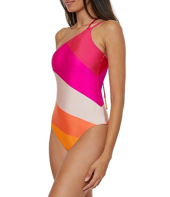 Trina Turk Sunburst One-Shoulder Bandeau One Piece Swimsuit Product Image