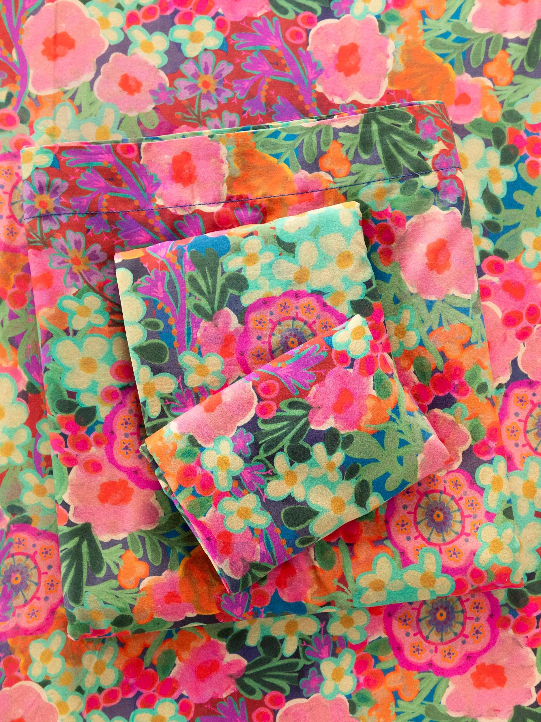 Sooo Soft Cotton Sheet Set - Pink Painted Garden Product Image