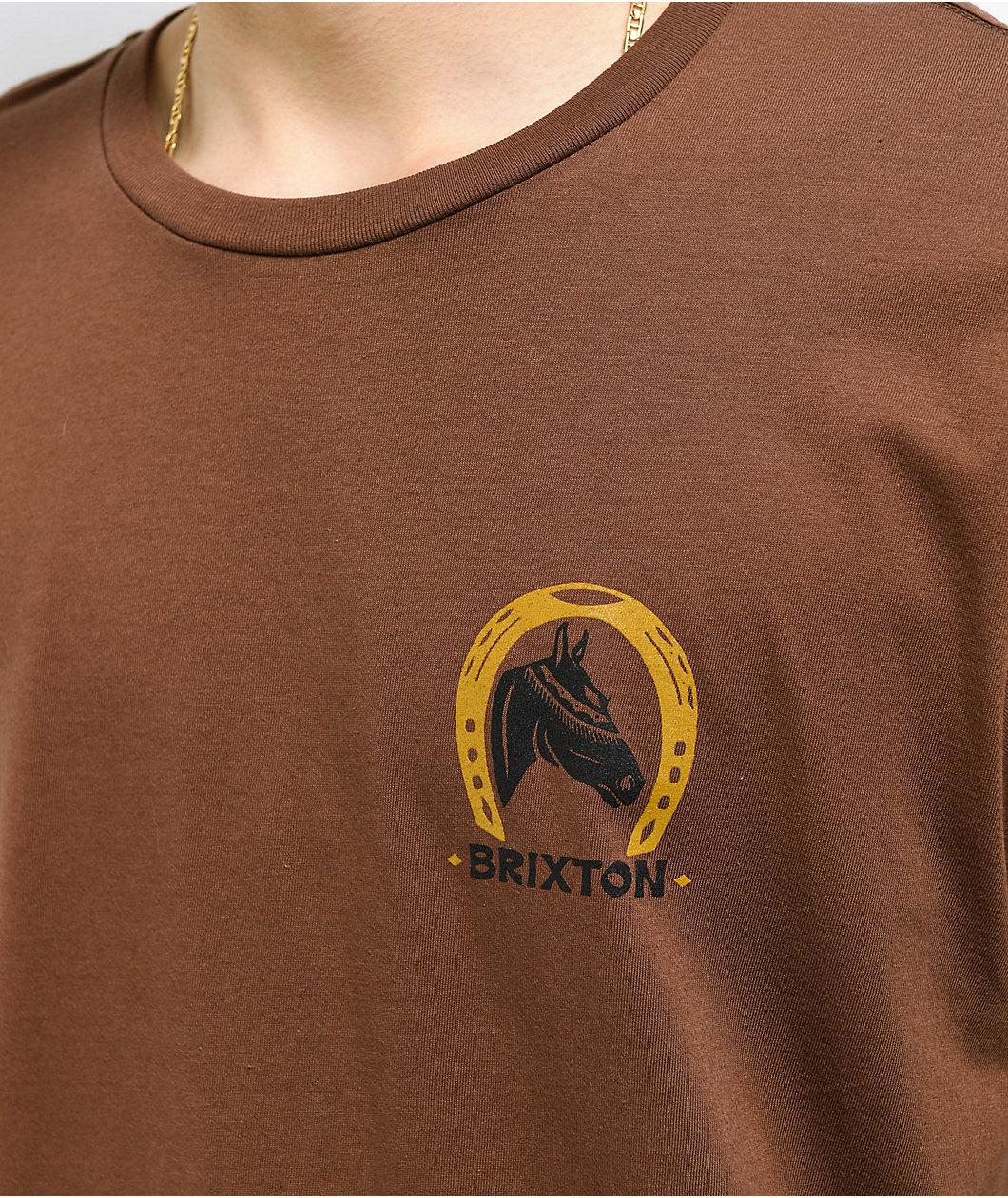 Brixton Blind Pinecone Brown T-Shirt Product Image