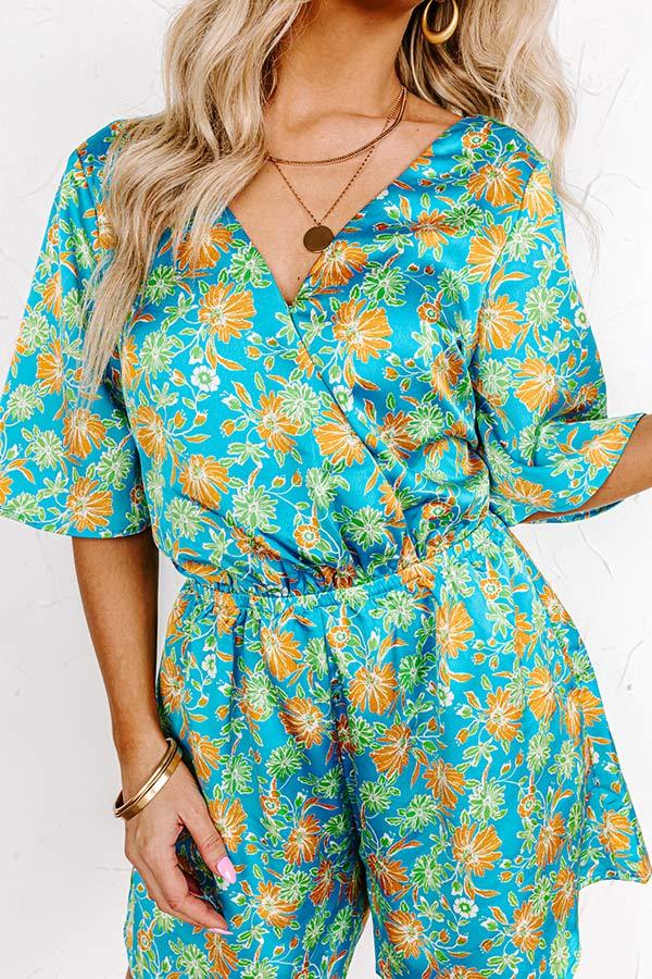 Mostly Coastal Floral Romper Product Image
