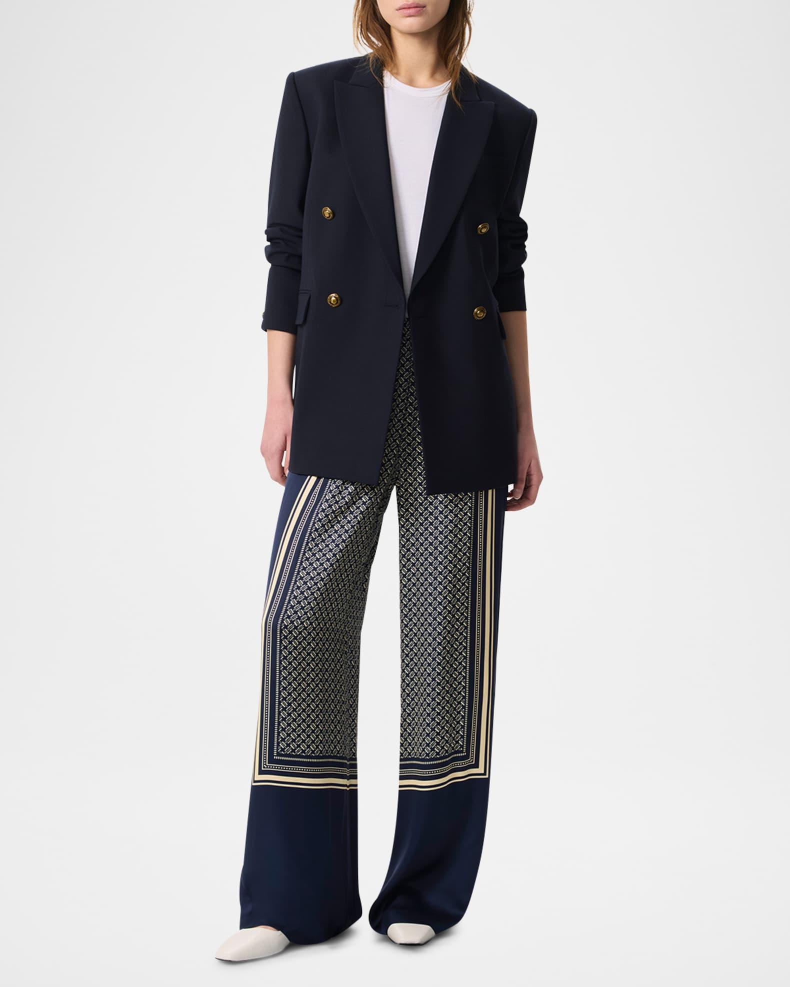 Olive Printed Pull-On Pants Product Image