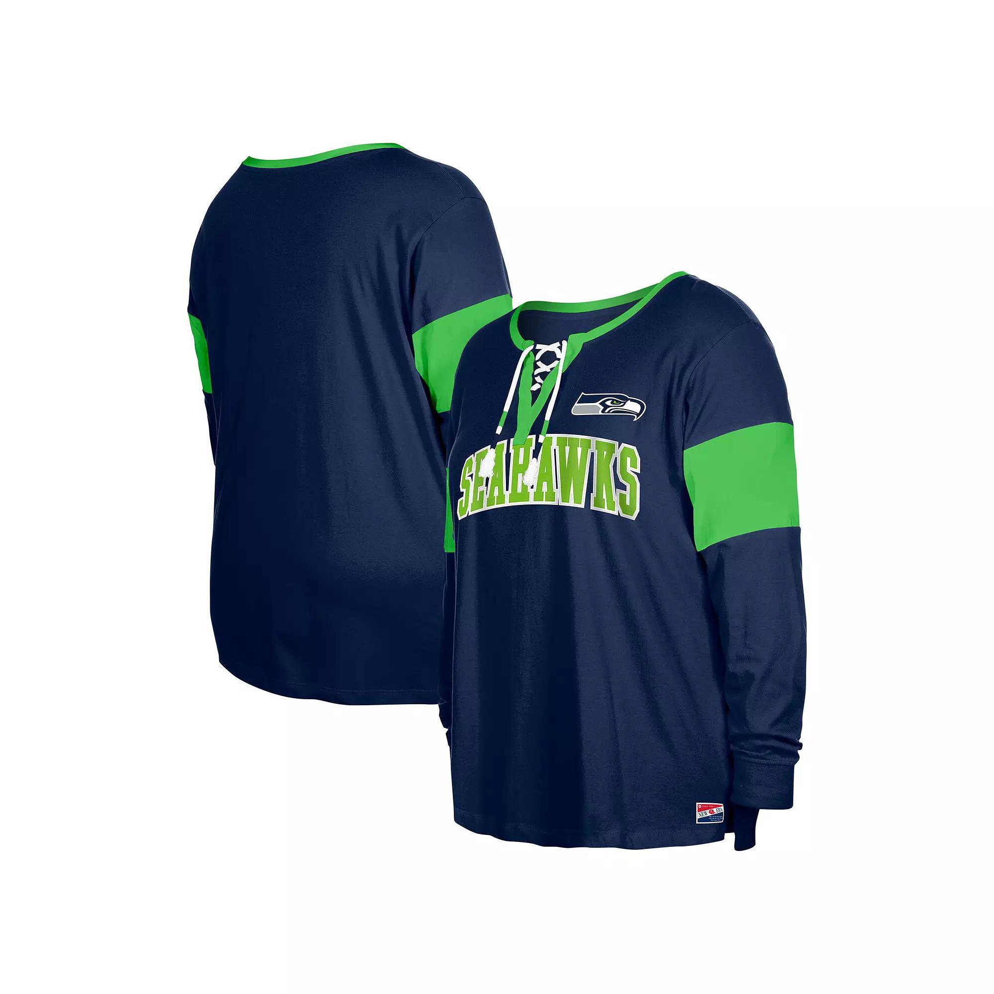 Women's New Era College Navy Seattle Seahawks Plus  Product Image