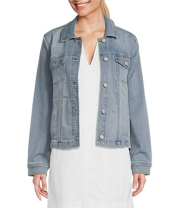 Tommy Bahama Leila Point Collar Long Sleeve Denim Jacket Product Image