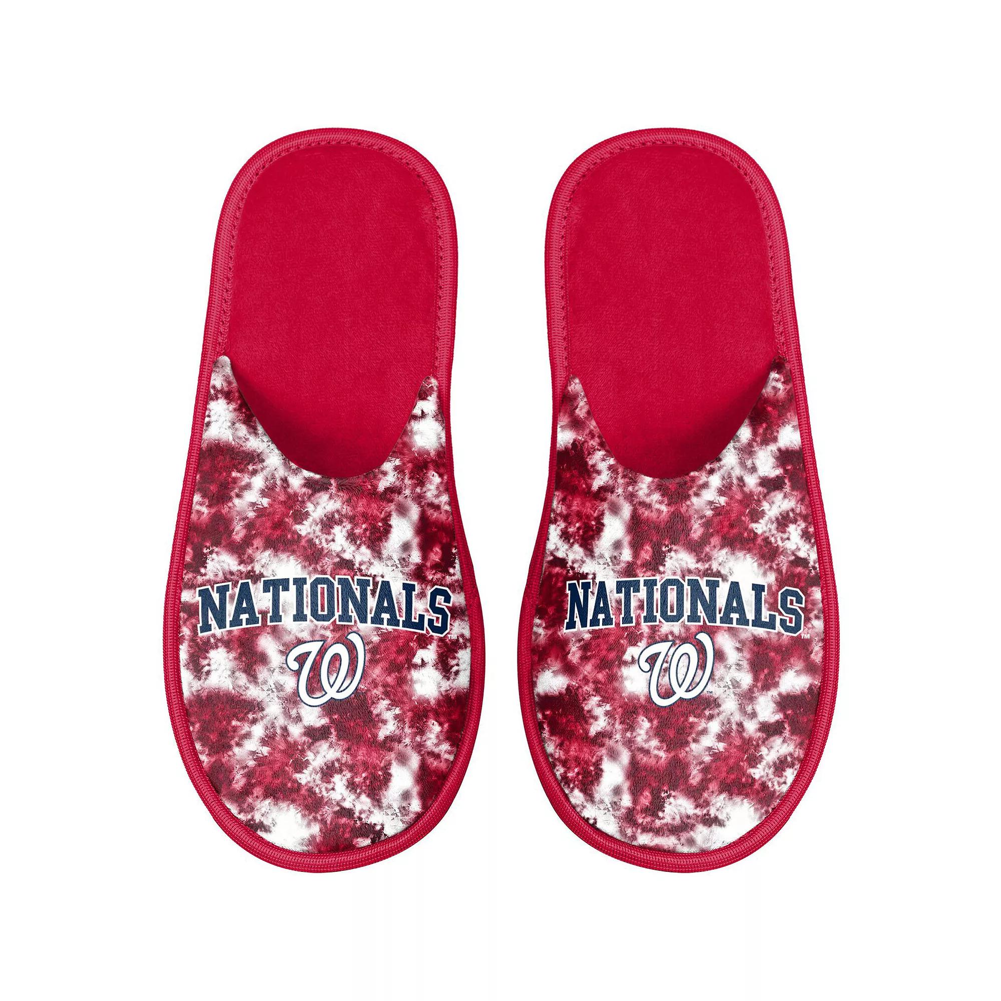 Women's FOCO Washington Nationals Iconic Logo Scuff Slippers,  Product Image