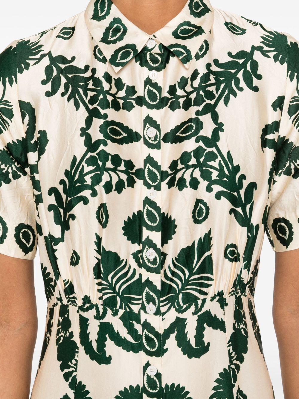 leaves-print maxi dress Product Image