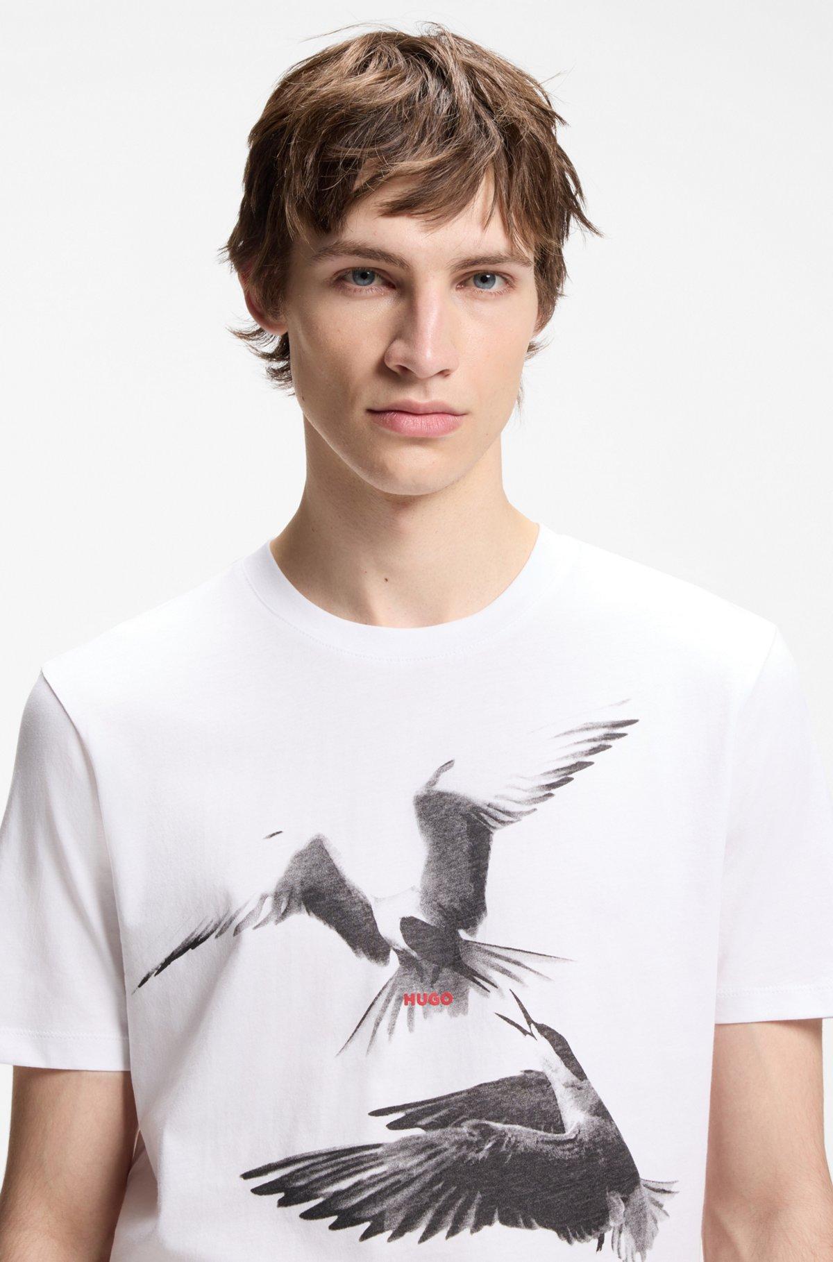 Cotton-jersey T-shirt with animal artwork Product Image