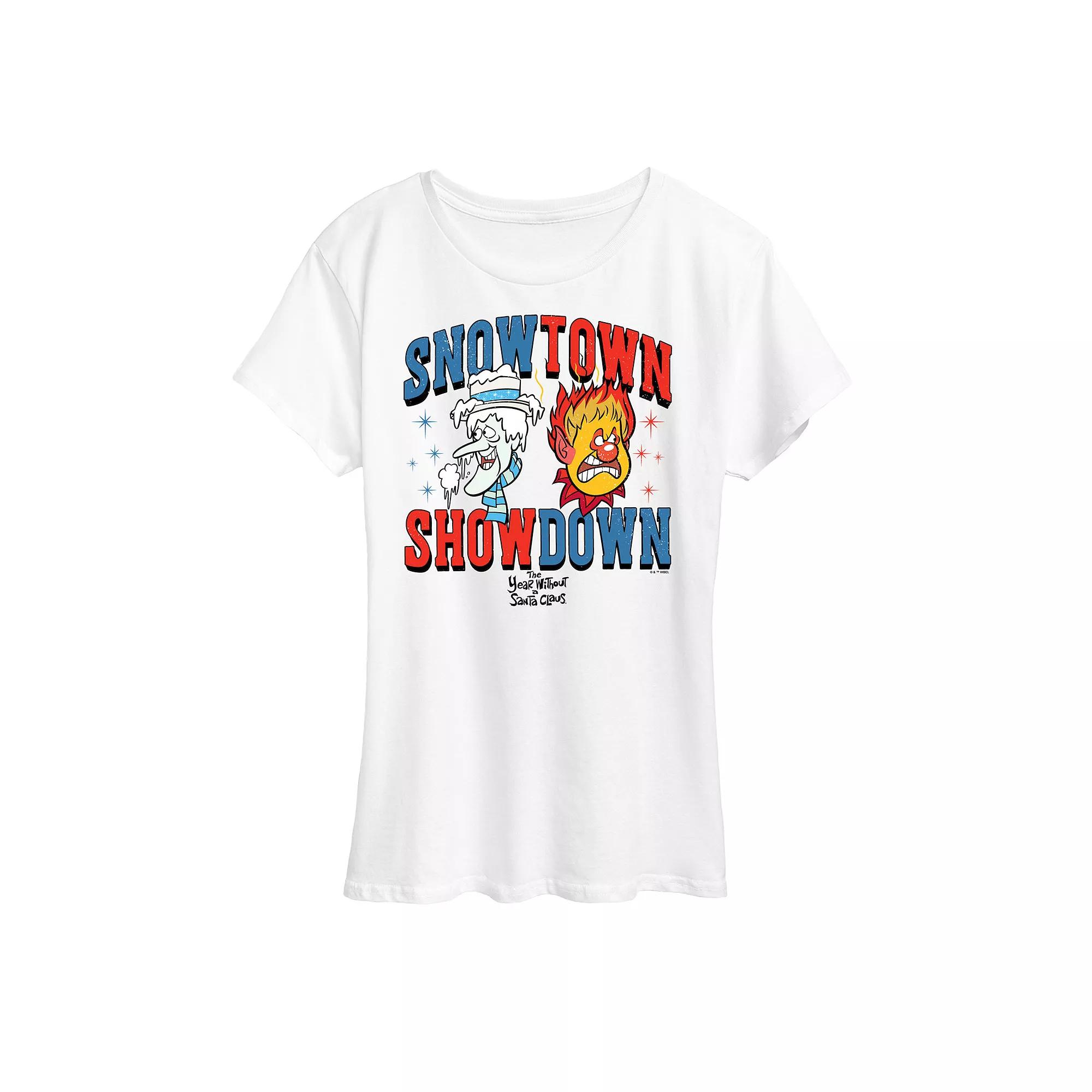 Women's The Year Without Santa Claus Snow Town Showdown Graphic Tee, Girl's,  Product Image