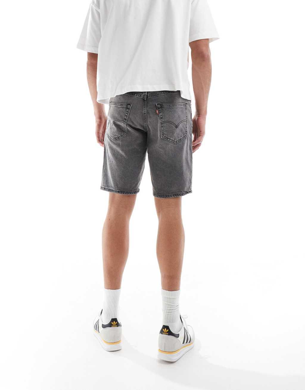 Levi's 445 athletic straight leg denim shorts in gray wash Product Image