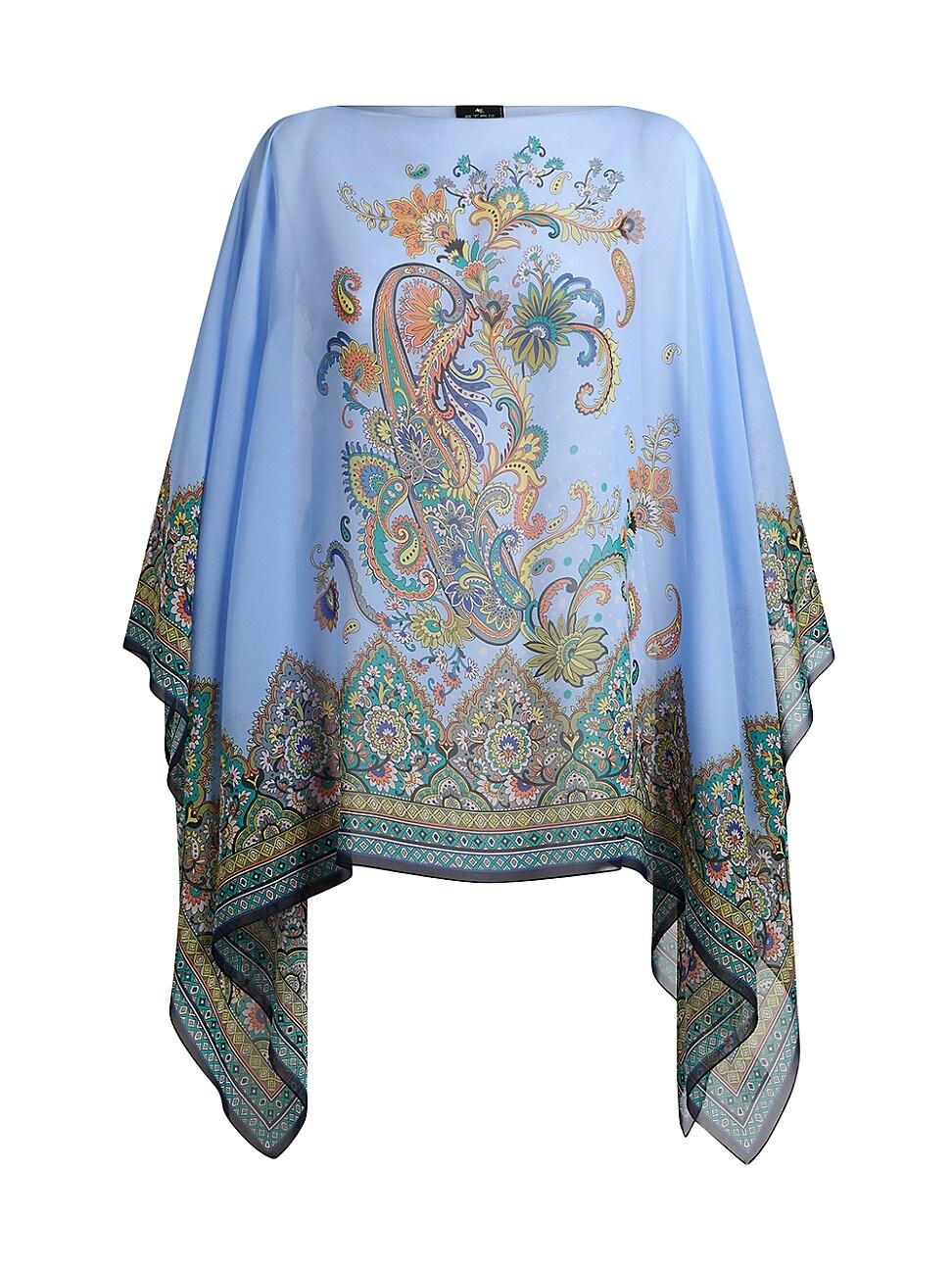 Womens Paisley Silk Drape Top Product Image