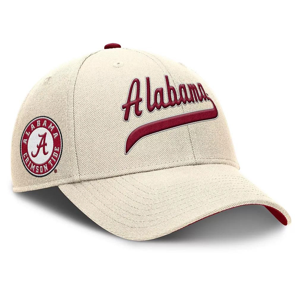 Men's Nike Natural Alabama Crimson Tide Primetime Rise Adjustable Hat, Beige Product Image