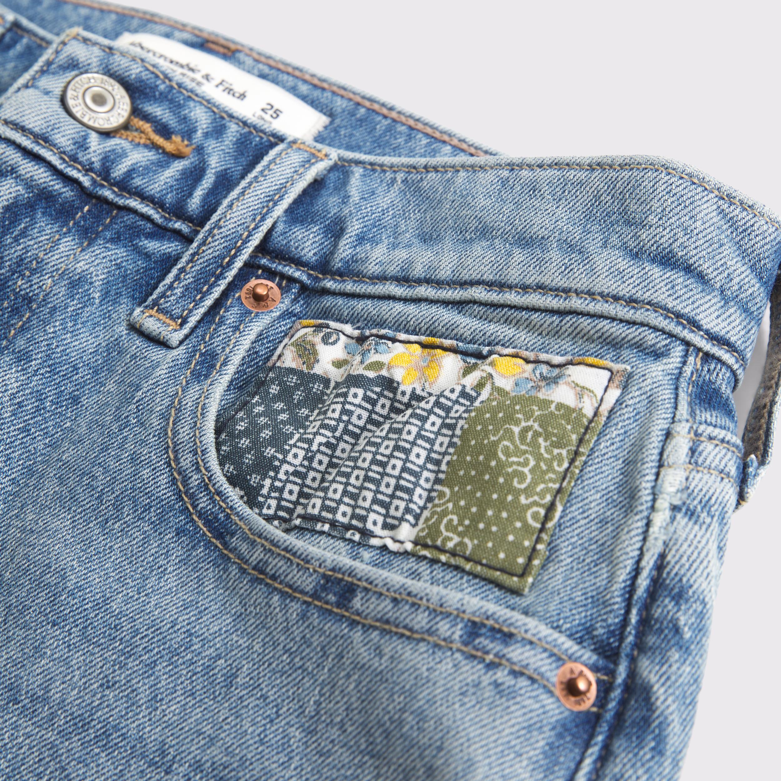 High Rise 90s Relaxed Patchwork Jean Product Image