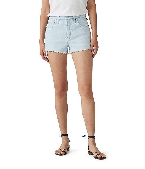 Levi's® 501® Original High Rise Stretch Frayed Hem Denim Shorts Product Image