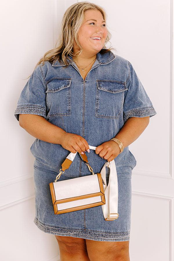 Weekend Vibes Denim Mini Dress Curves Product Image