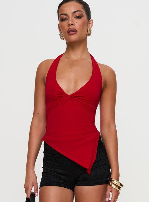 Chilli Halter Top Red Product Image