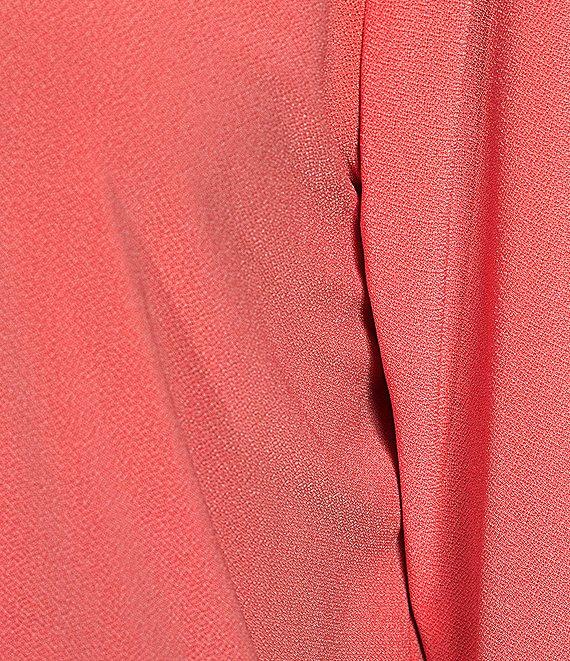 Slim Factor by Investments V-Neckline 3/4 Slit Sleeve Grommet Top Product Image