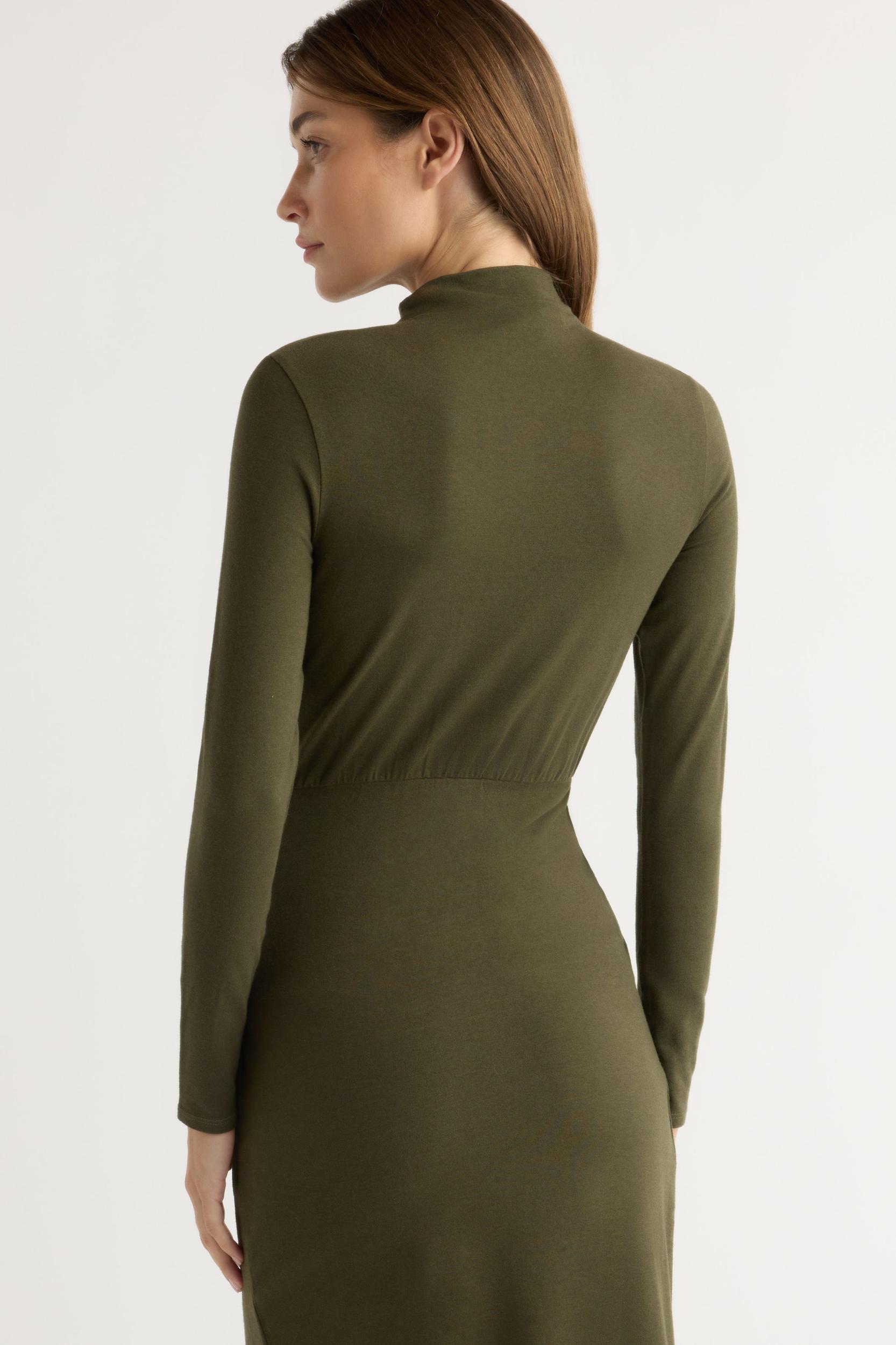 Suki Mock-Neck Side-Slit Dress Product Image