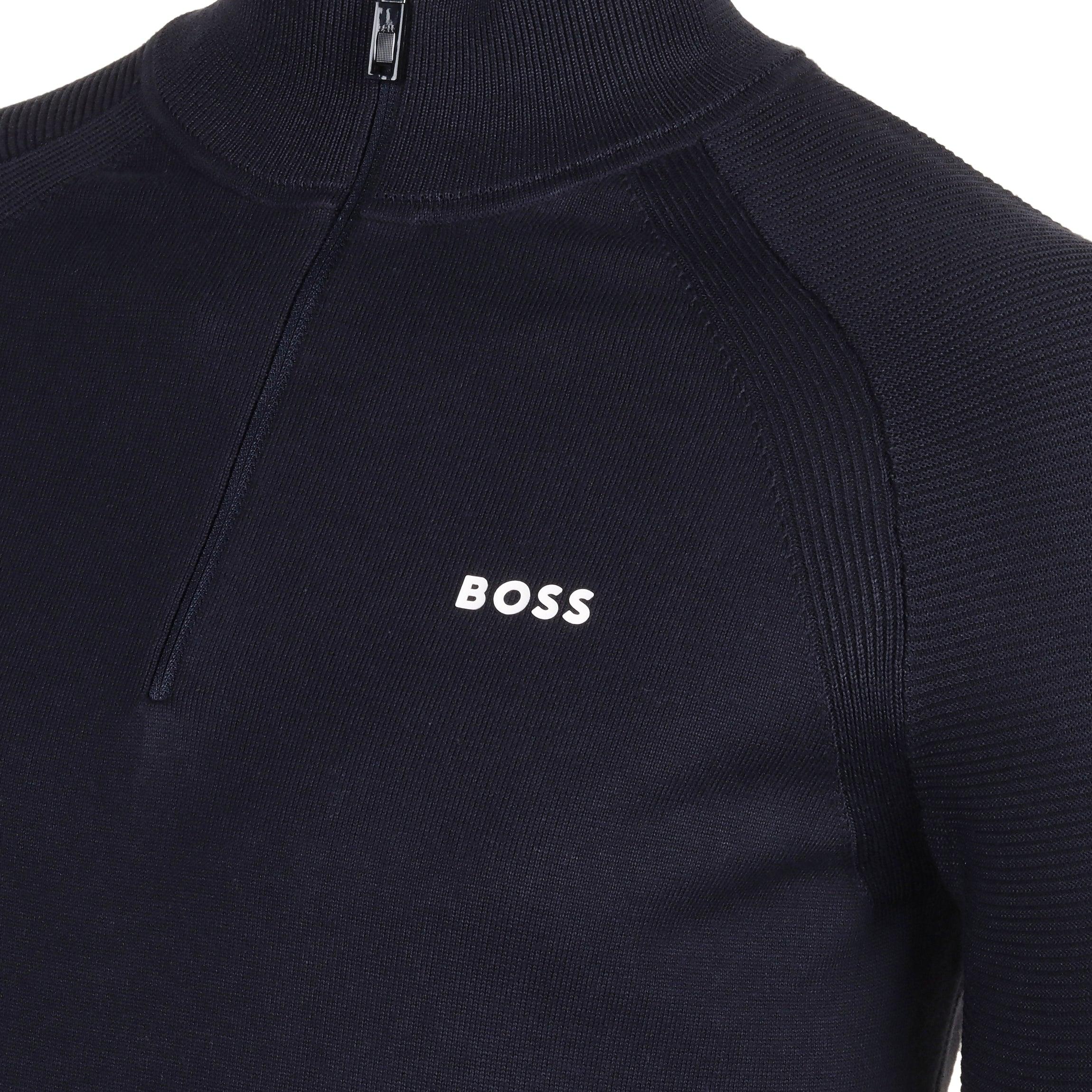 Boss Cotton Blend Sweater with Logo Detail Product Image