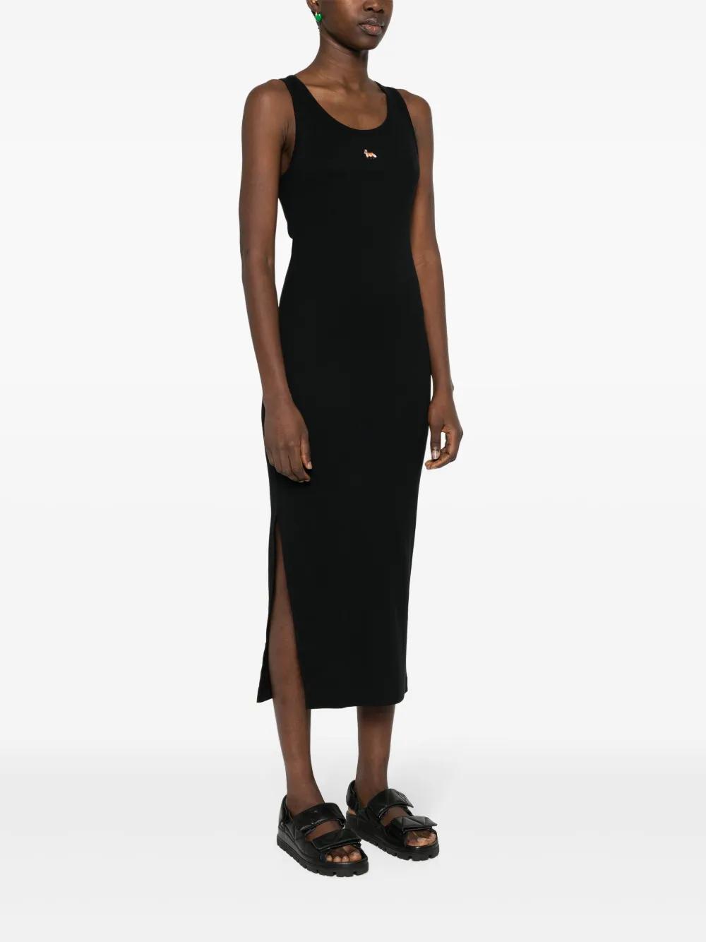 fox-motif ribbed midi dress Product Image