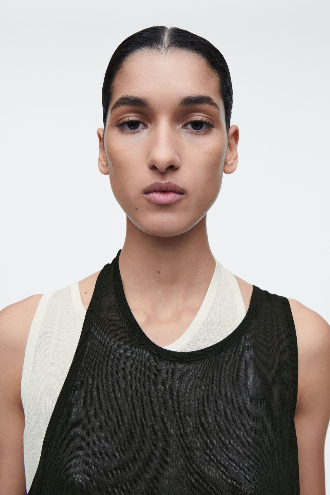 LAYERED KNITTED MIDI DRESS Product Image