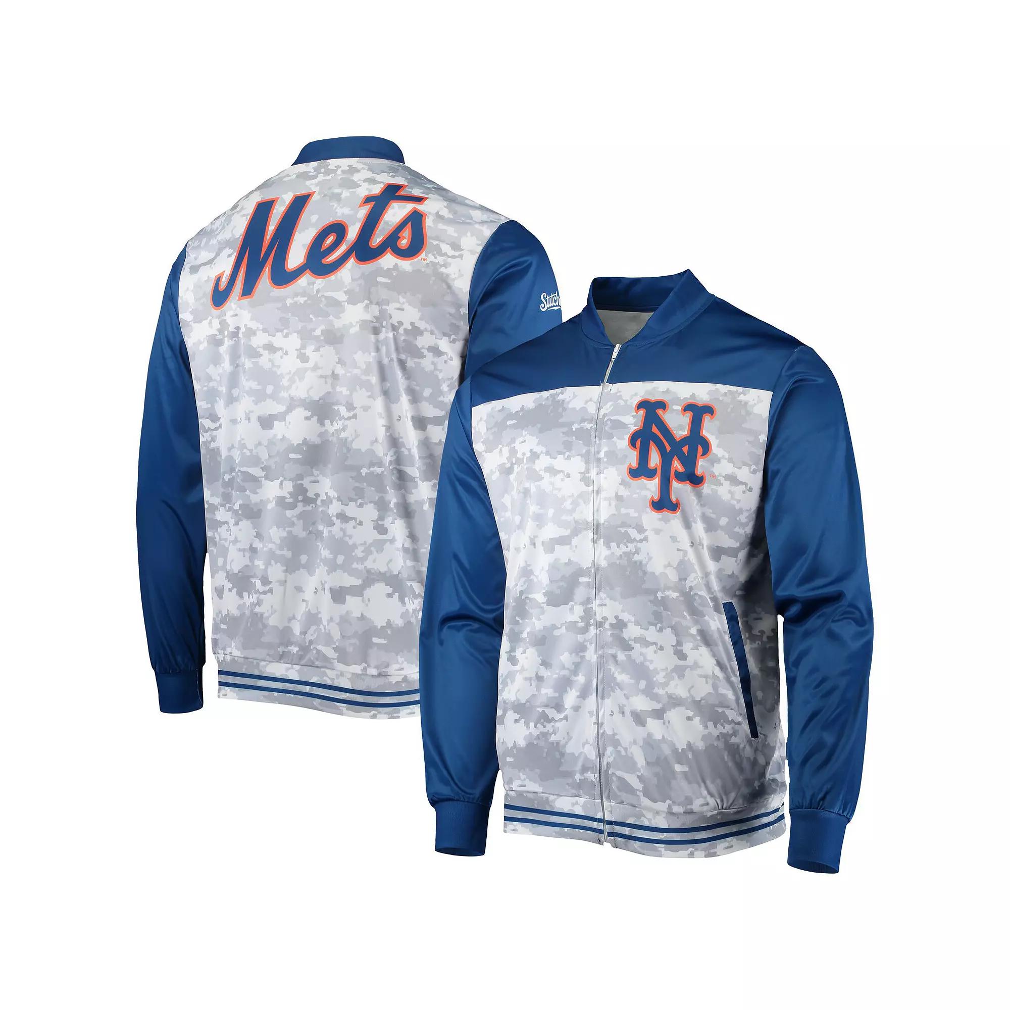 Men's Stitches Royal New York Mets Camo Full-Zip Jacket, Size: XL, Blue Product Image