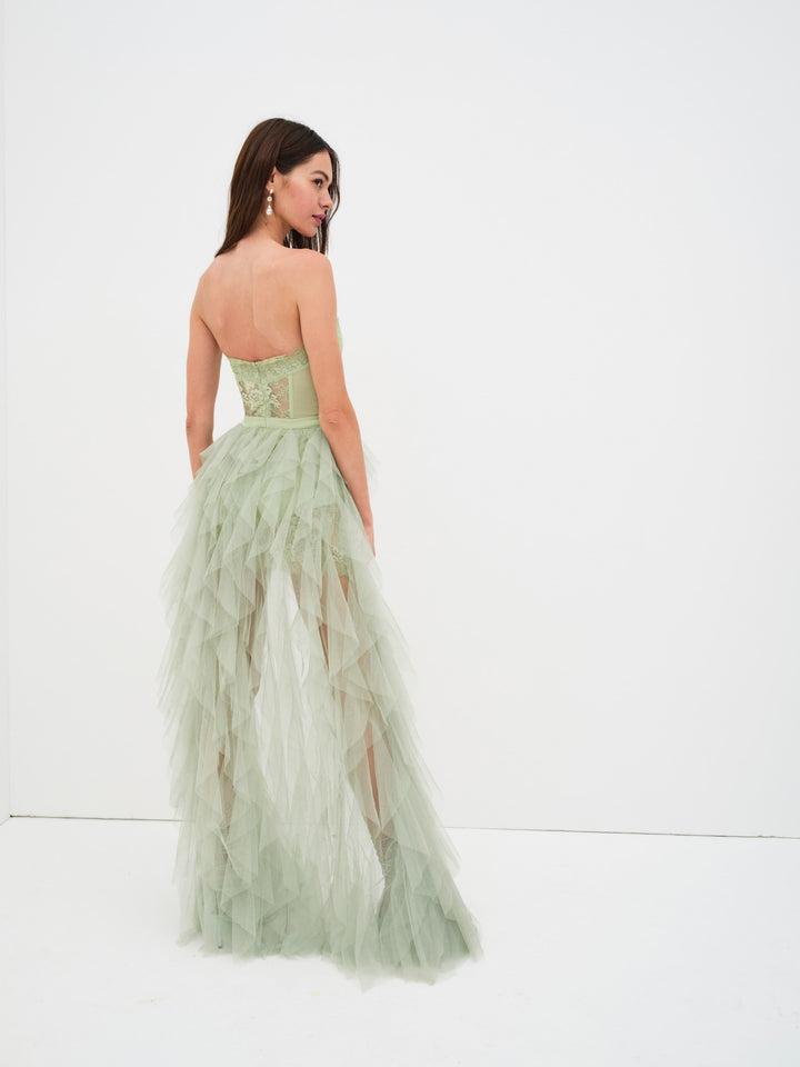 Bustier Gown — Green Product Image