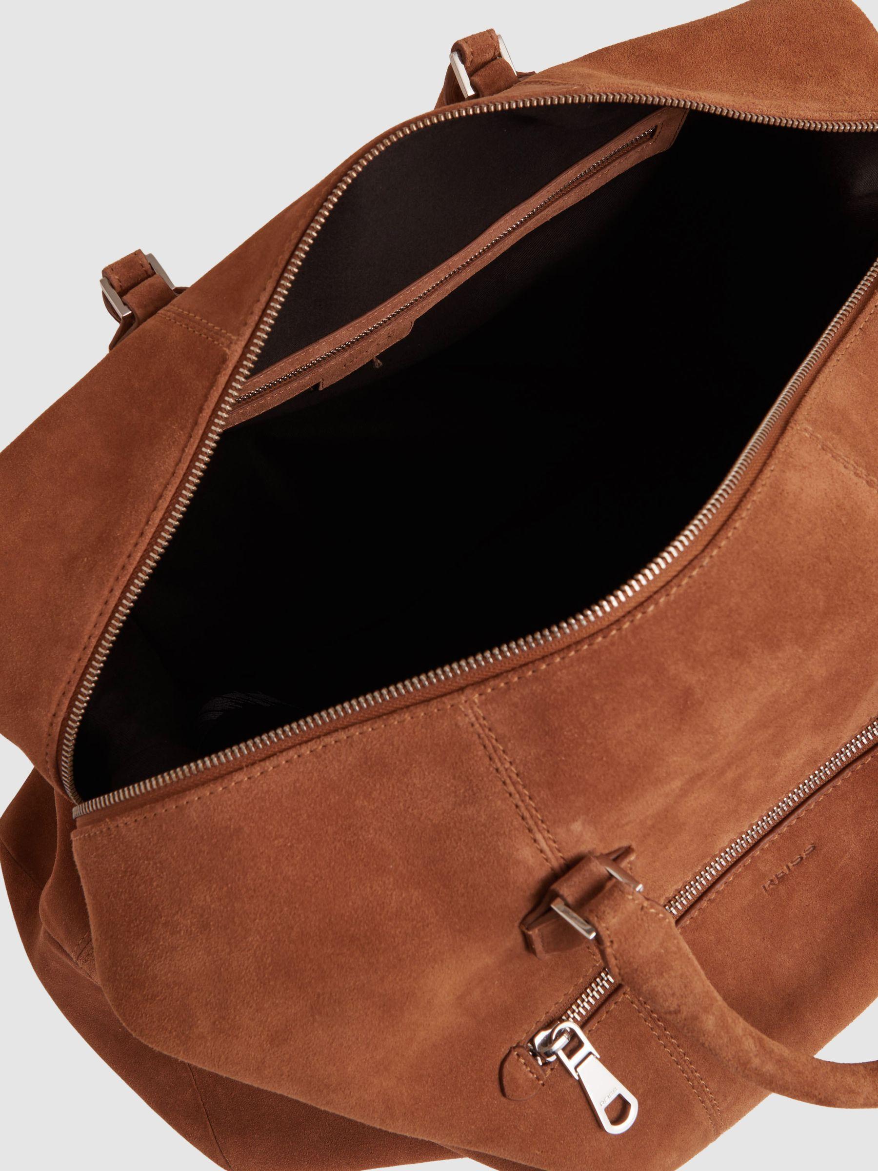 Suede Holdall in Light Tan Product Image