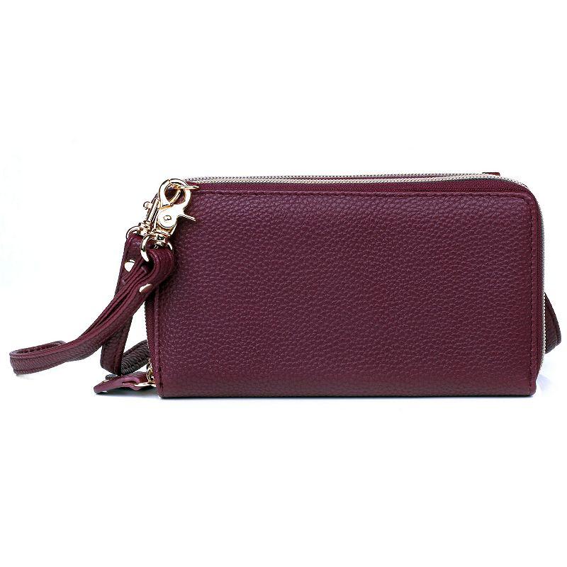 Julia Buxton Solid Pebble Faux Leather Ultimate Organizer Wallet, Green Product Image