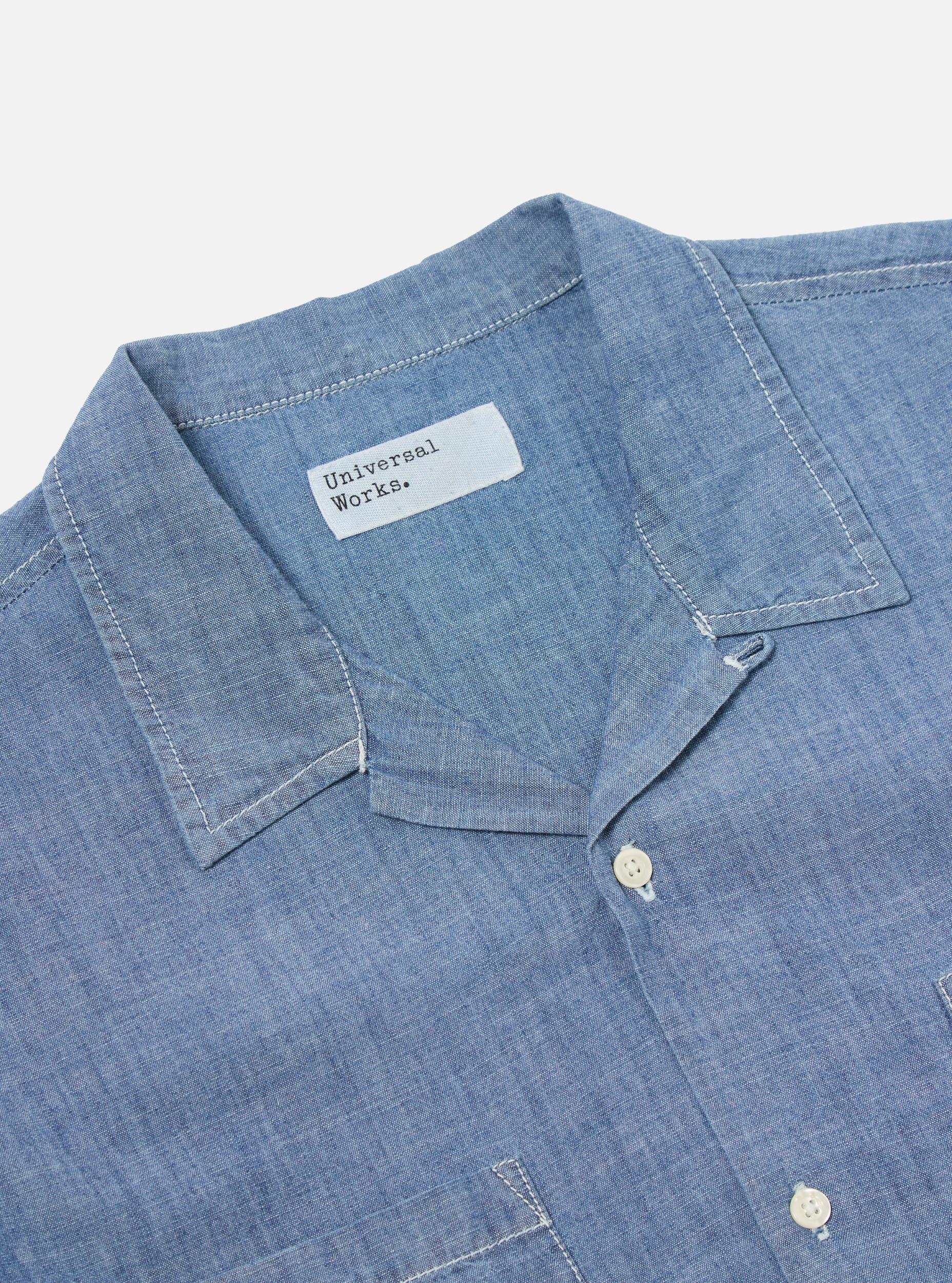 Washed Indigo Chambray Summer Overshirt Product Image