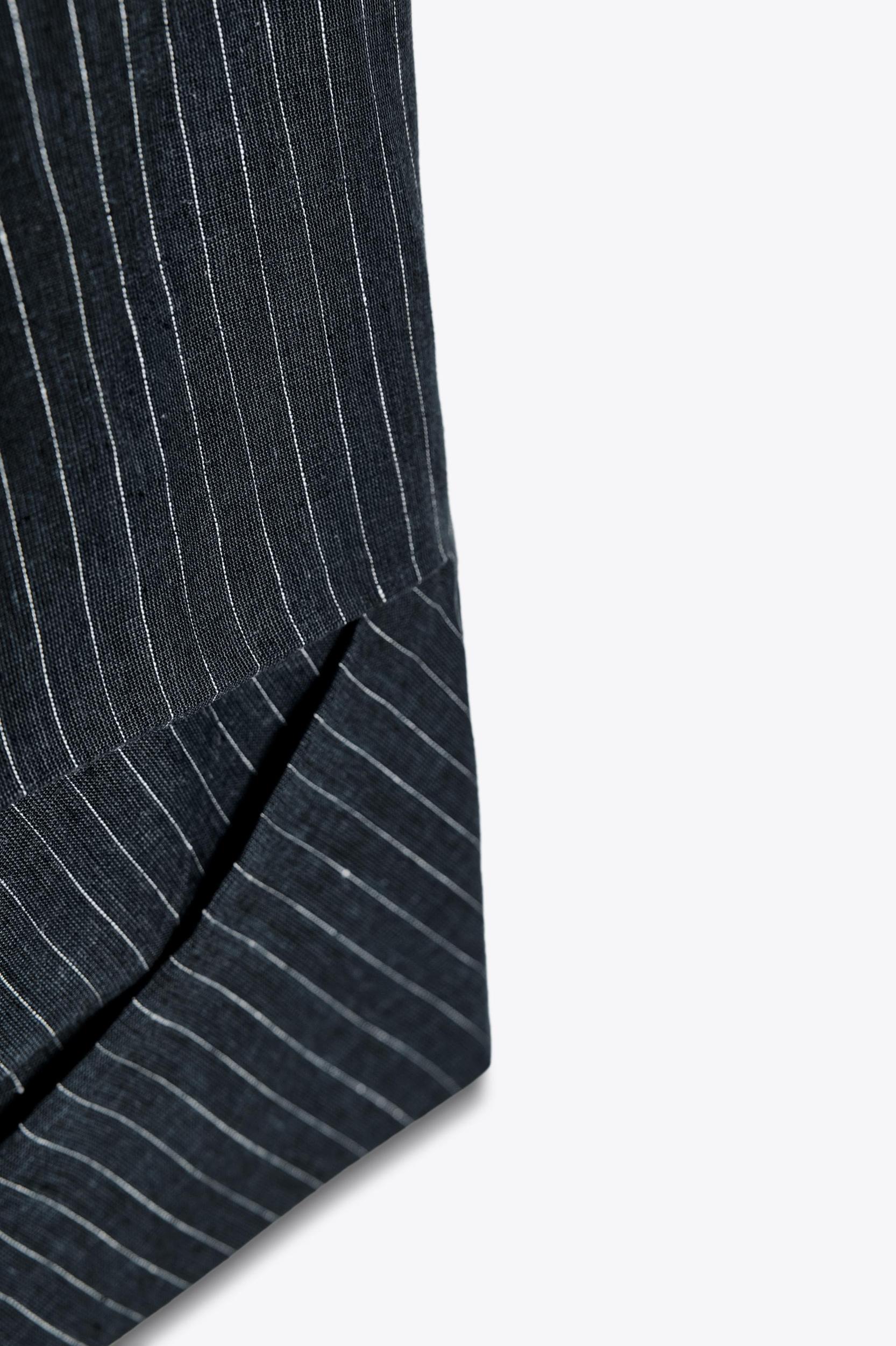 ZW COLLECTION STRIPED LINEN BALLOON PANTS Product Image