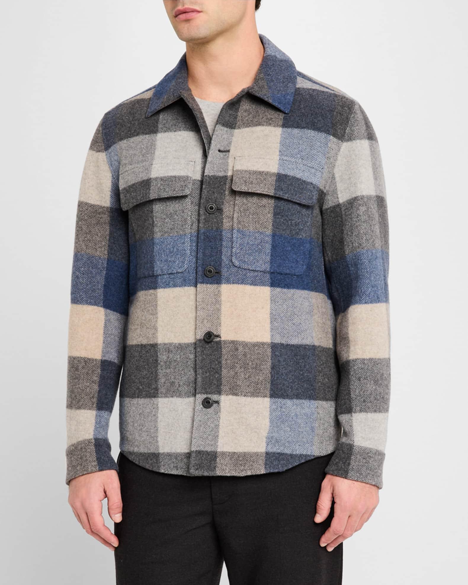 Men's Plaid Splittable Overshirt Product Image