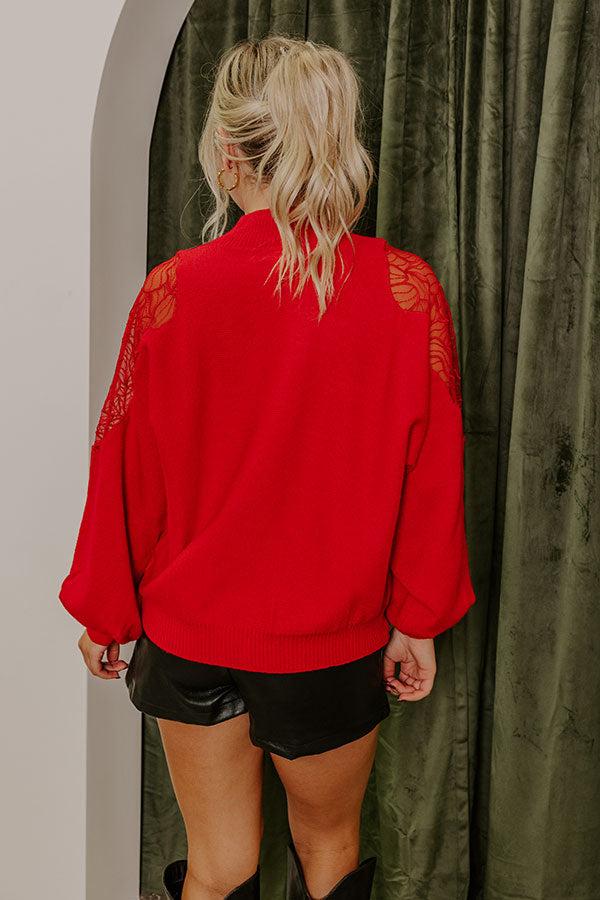 Bordeaux Bliss Knit Sweater Product Image