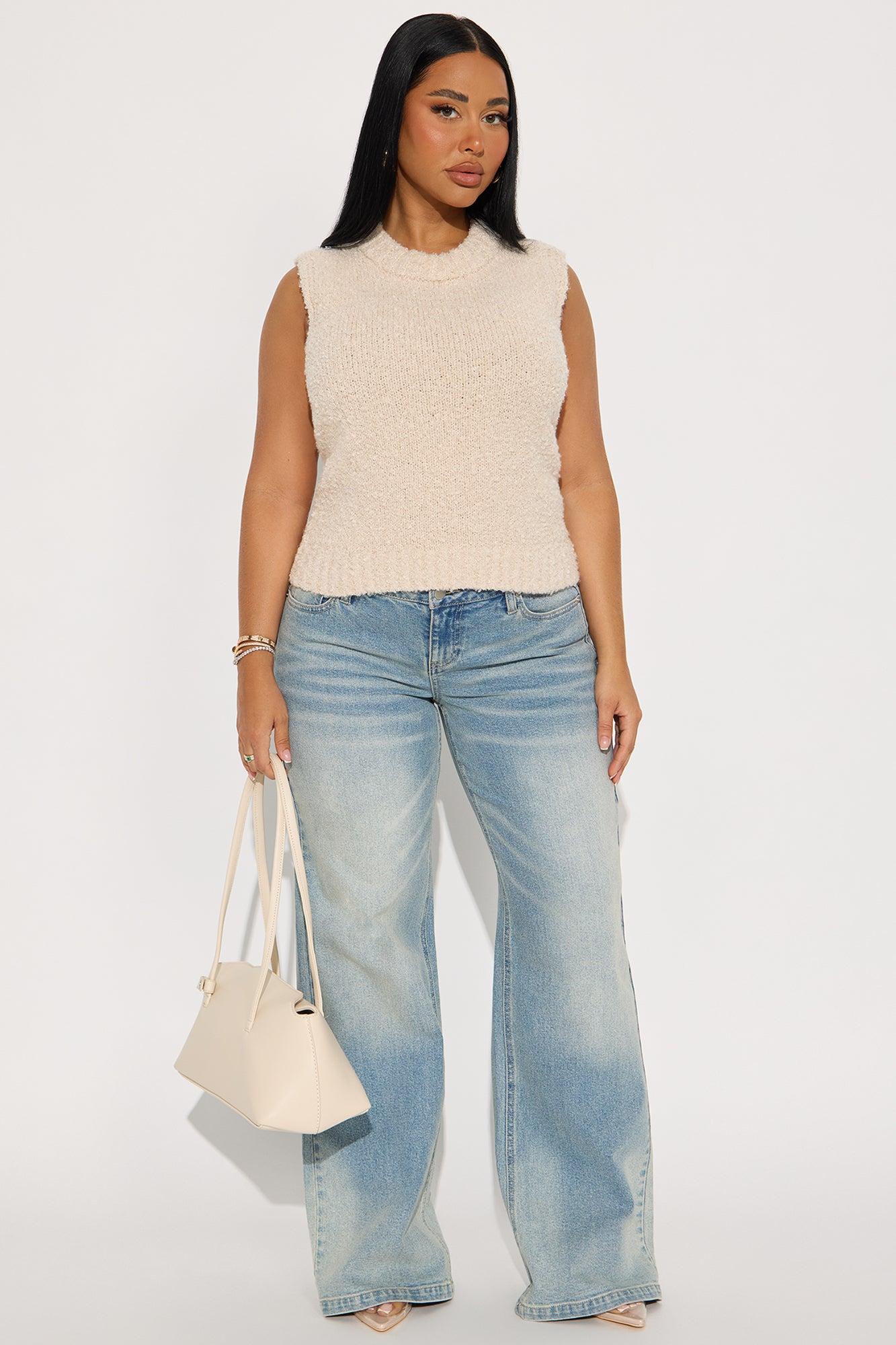 Heart's Racing Pullover Sweater - Cream Female Product Image