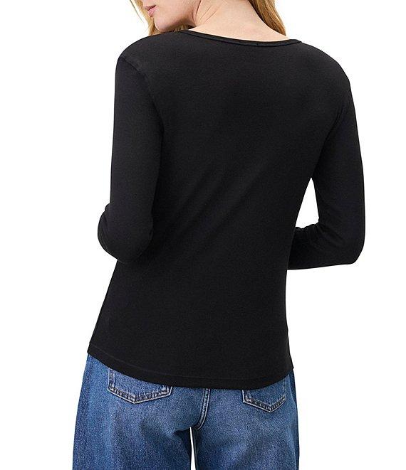 Splendid Knit Classic Crew Neck Long Sleeve Tee Product Image