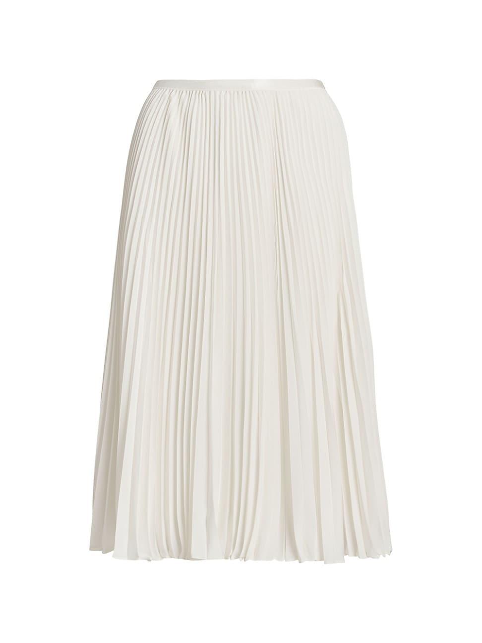 Womens Georgette Pleated Midi-Skirt Product Image