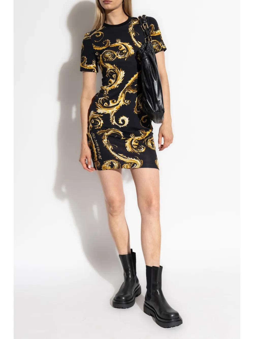 baroque-print t-shirt dress Product Image