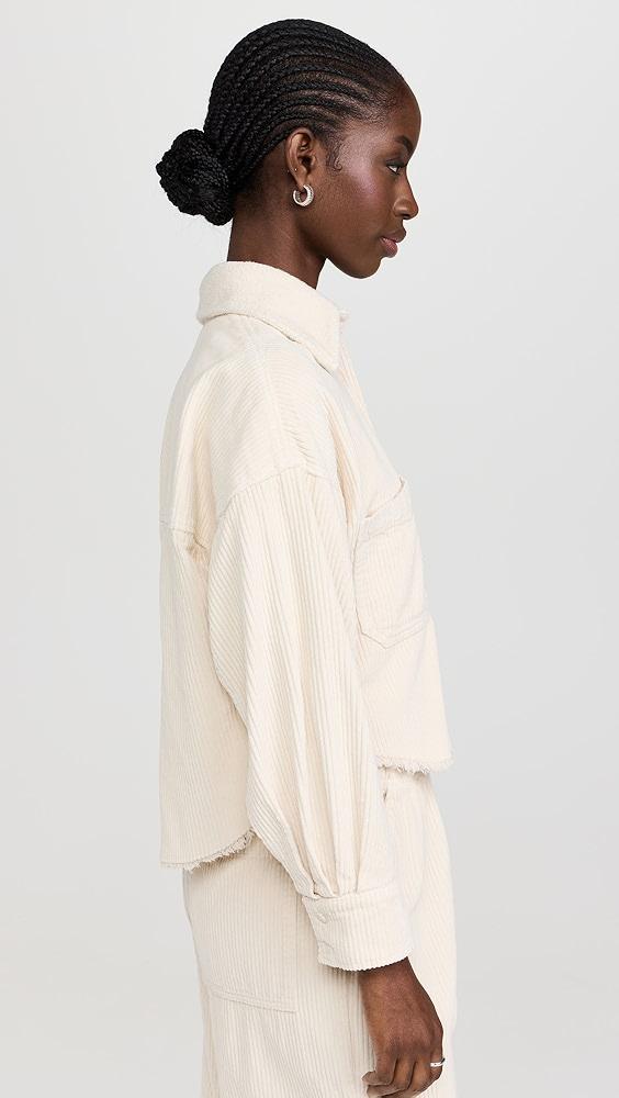Les Tien Coopa Corduroy Crop Button Up Top | Shopbop Product Image