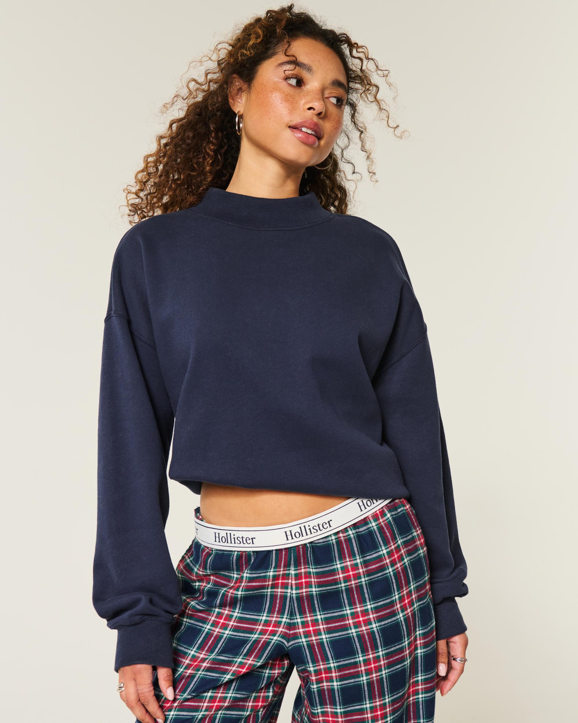 Oversized Mock-Neck Sweatshirt Product Image
