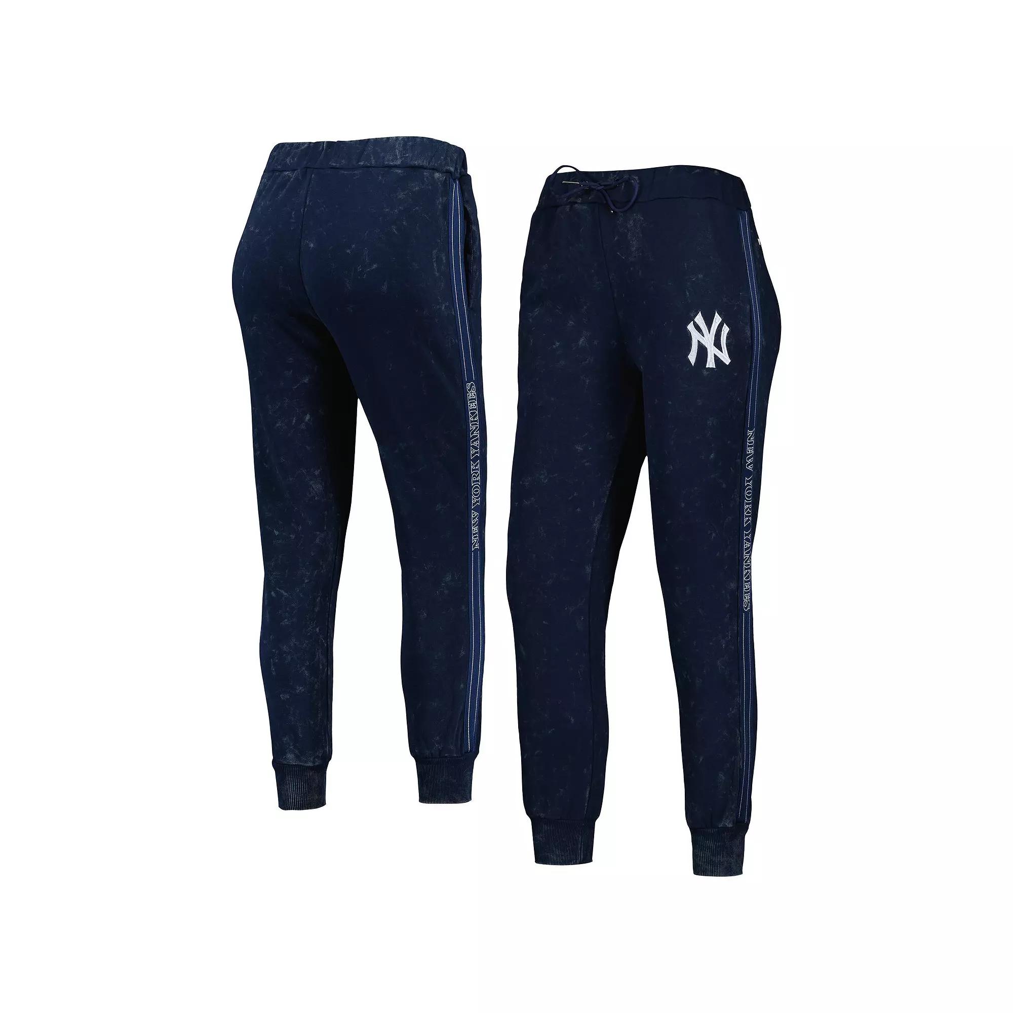 Women's The Wild Collective Navy New York Yankees Marble Jogger Pants, Size: Medium, Blue Product Image
