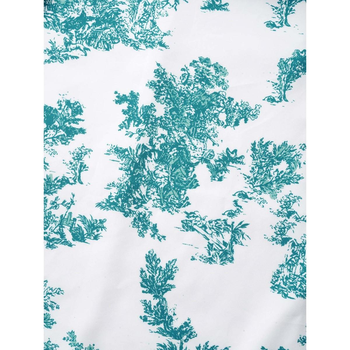 Plus Size Square Neck Floral Gathered Midi Dress Emerald Women Elegant Gathered Square Neck Half Sleeve Curvy BloomChic 30/6X Product Image