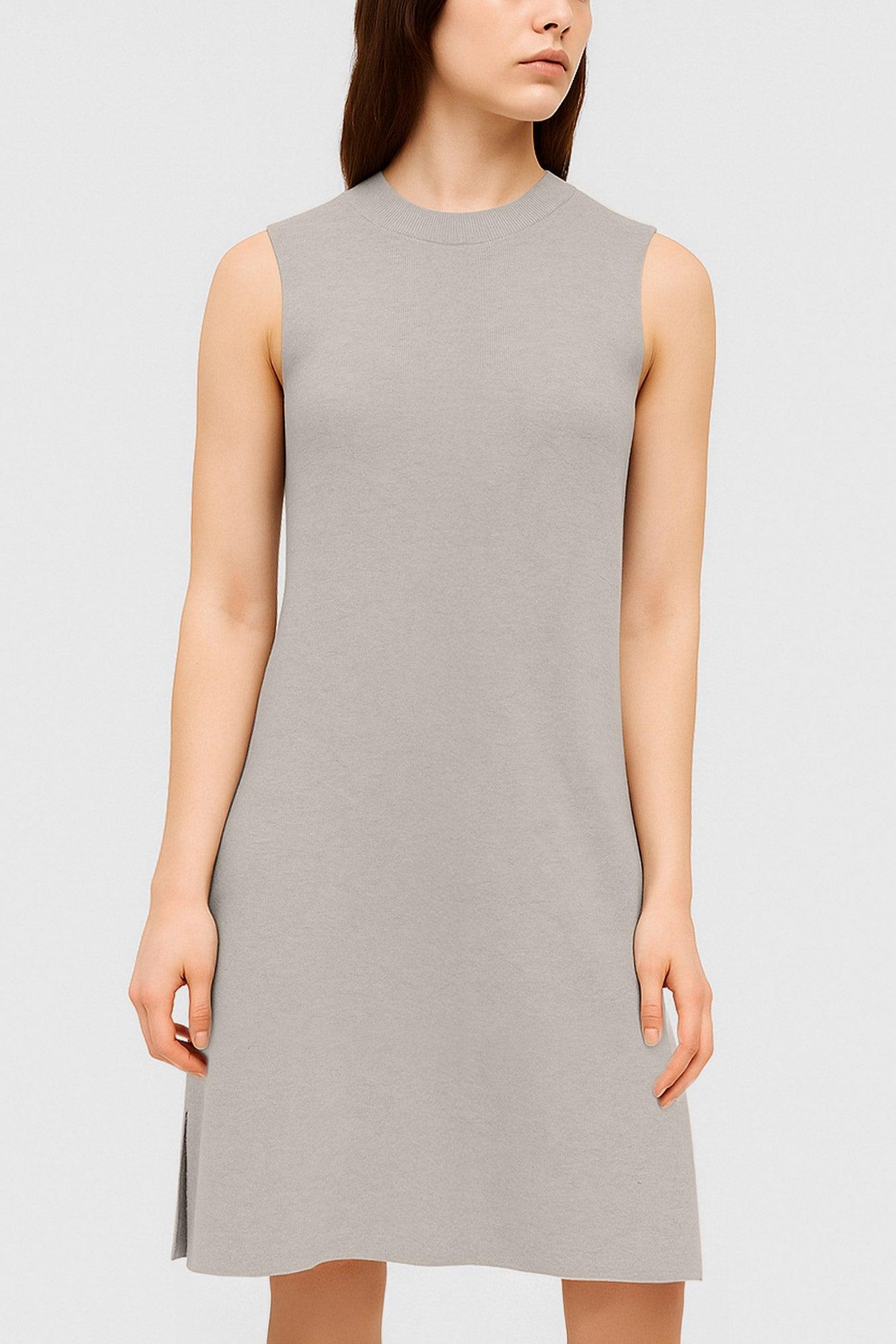 Women's Labs 3D Print-Knit Mockneck Dress - Cement Product Image