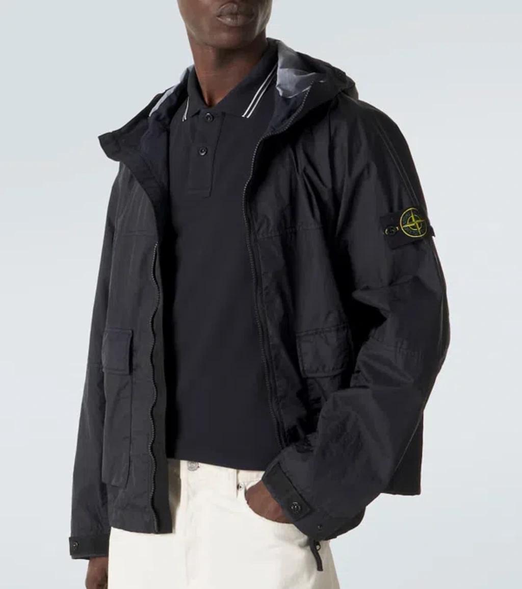 STONE ISLAND Mens Black Brand-patch Regular-fit Stretch-cotton Polo Shirt Xl Product Image