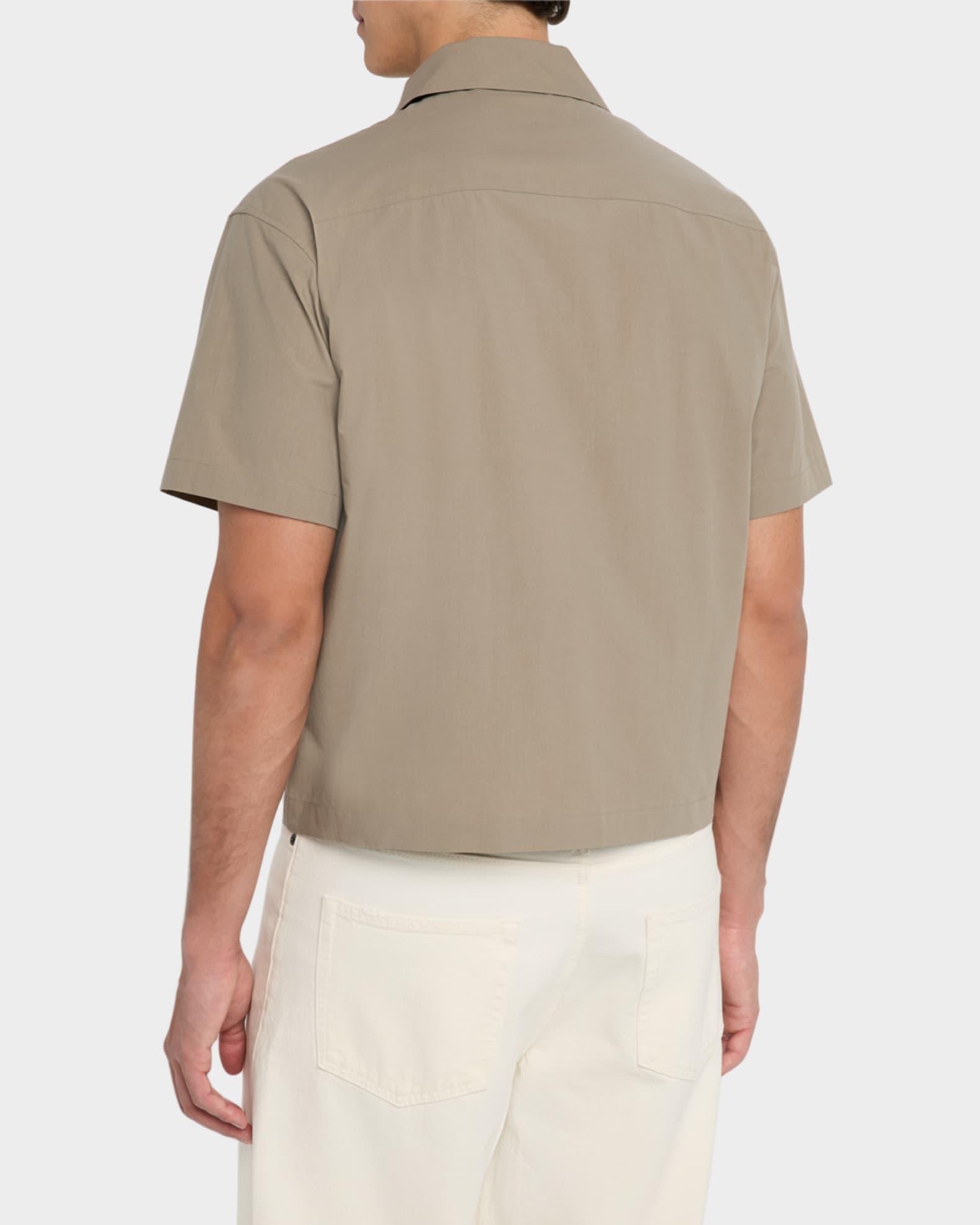 Mens Light Poplin Zip-Front Shirt Product Image