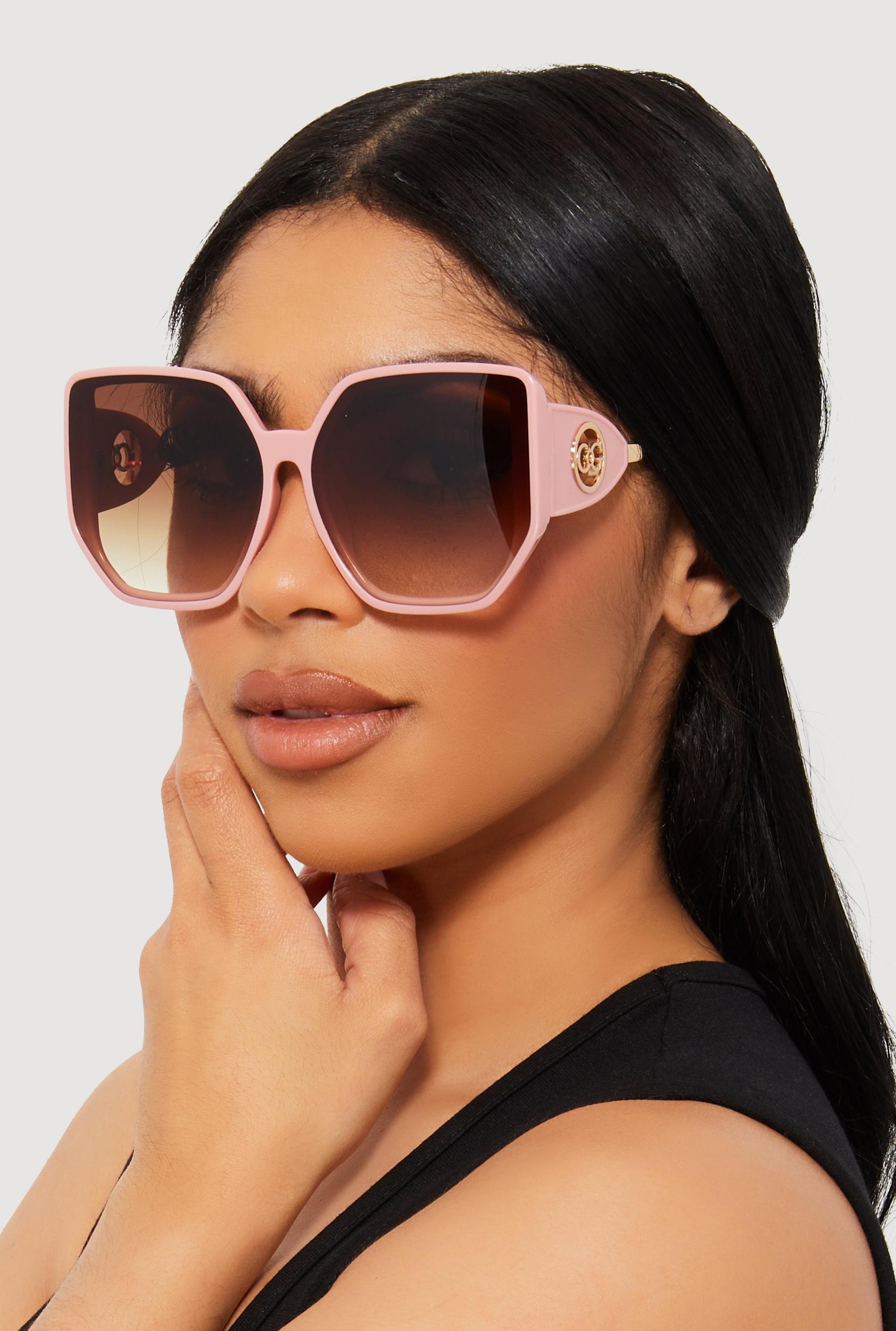 Cut Out Detail Ombre Sunglasses Unisex Product Image