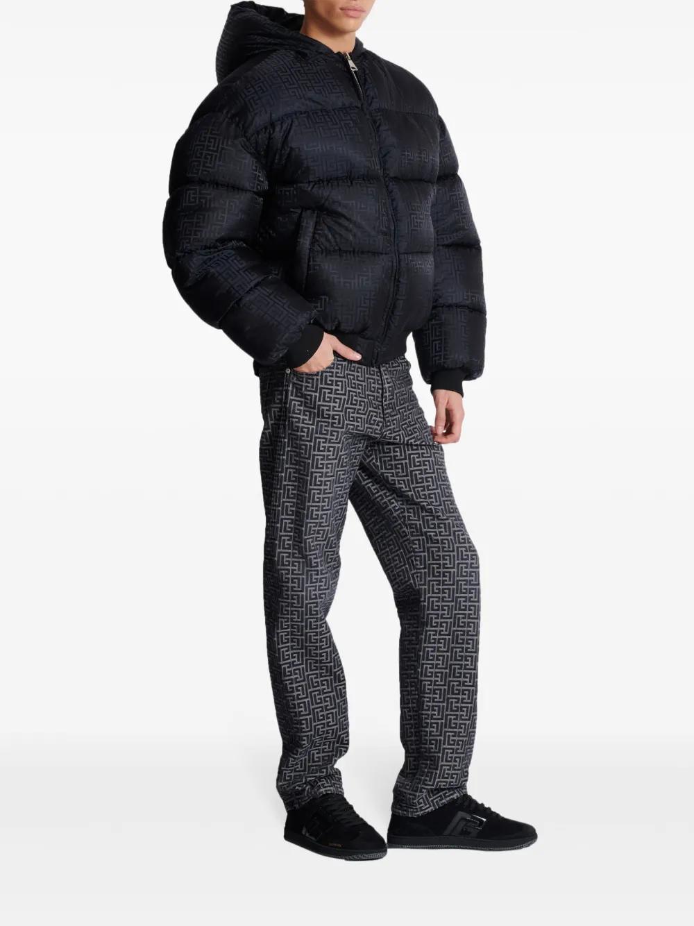 PB-monogram pattern puffer jacket Product Image