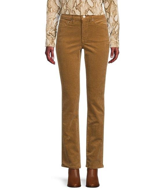 Lauren Ralph Lauren Stretch Corduroy Mid Rise Straight Pants Product Image