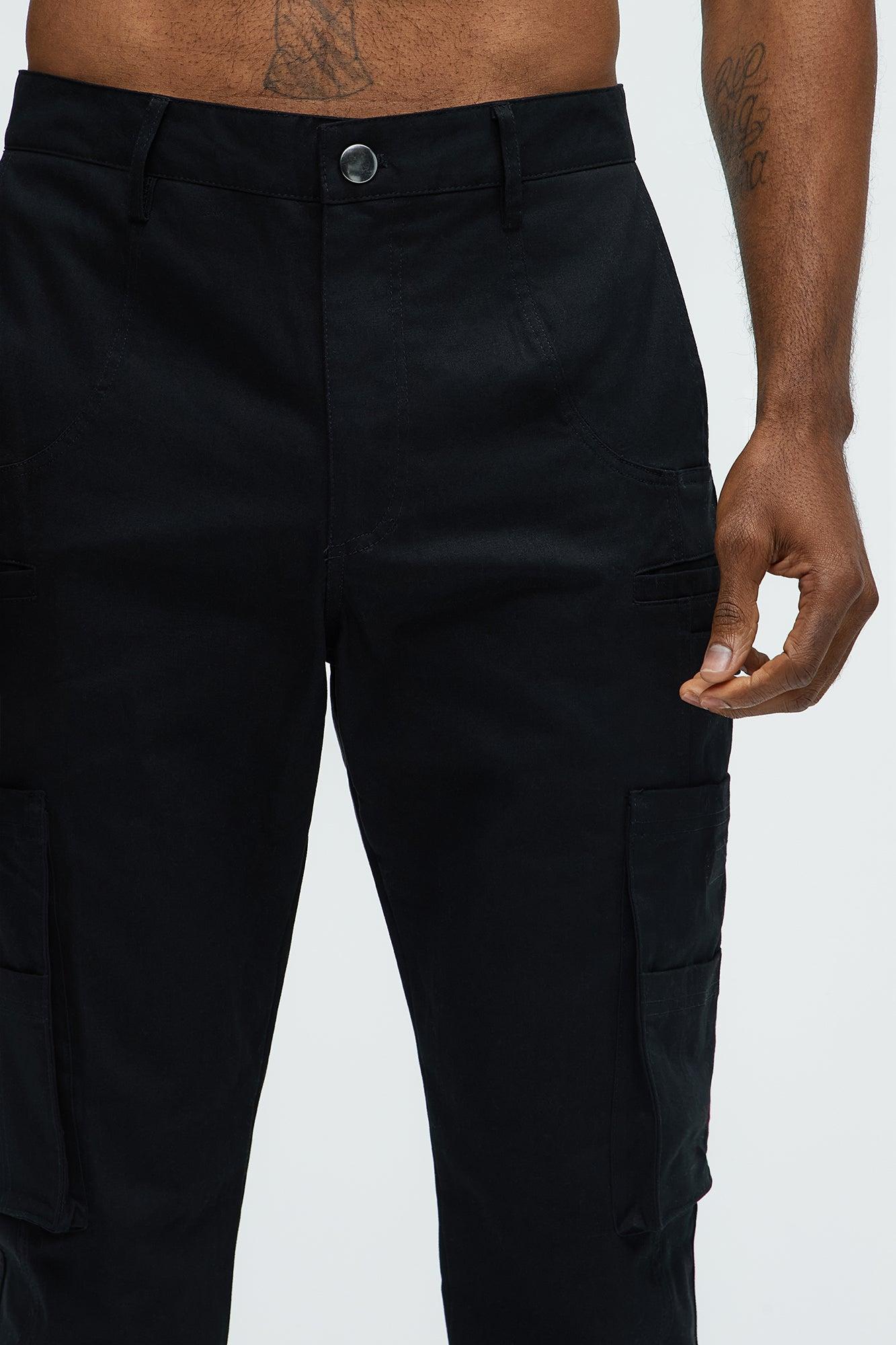 Workmans Utility Stacked Slim Cargo Pants - Black Product Image
