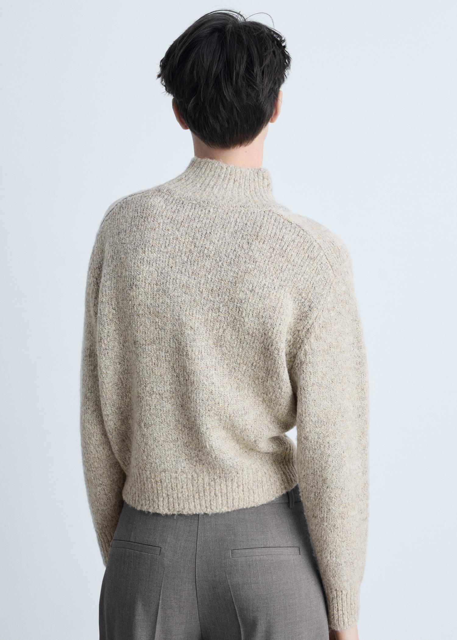 Knitted sweater with perkins neck - Women | MANGO USA Product Image
