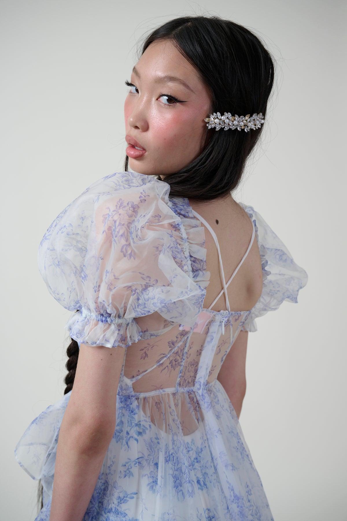 The Bed & Breakfast Sheer Delight Ruffle Gown Product Image