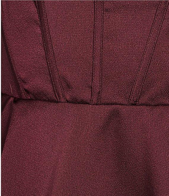 B. Darlin Satin Spaghetti Strap Emma Ruffle Skirt Dress Product Image