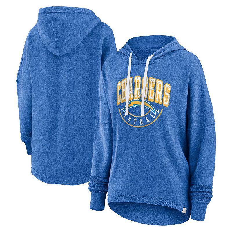Women's Fanatics Branded Powder Blue Los Angeles Chargers Lounge Helmet Arch Pullover Hoodie, Size: 2XL, Light Product Image